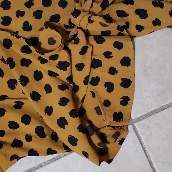 Madewell Sash Tie Cheetah Top- S - Picture 5 of 5